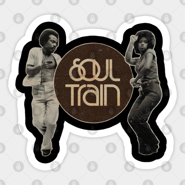 Soul train vintage Sticker by Utopia Art & Illustration